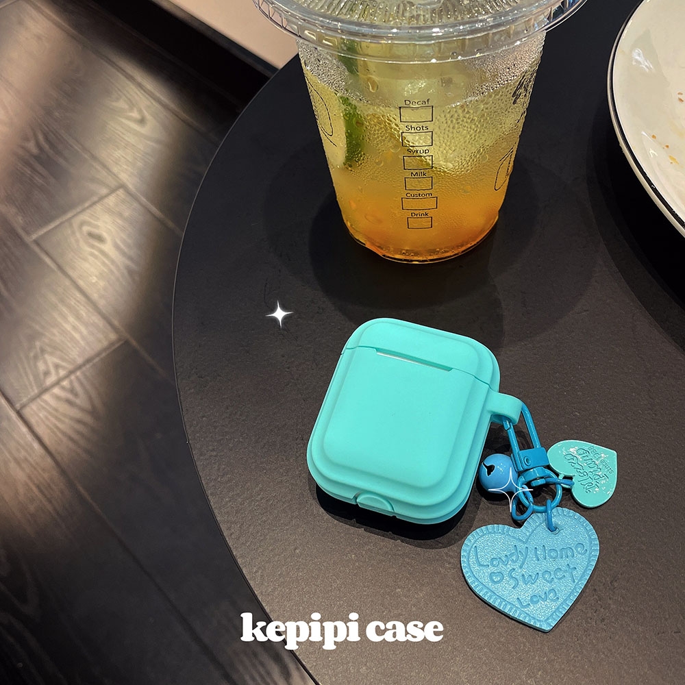 Cute mint green love pendant suitable for airpods protective sleeve pro apple earphone sleeve soft shell 2 generation 3 generation