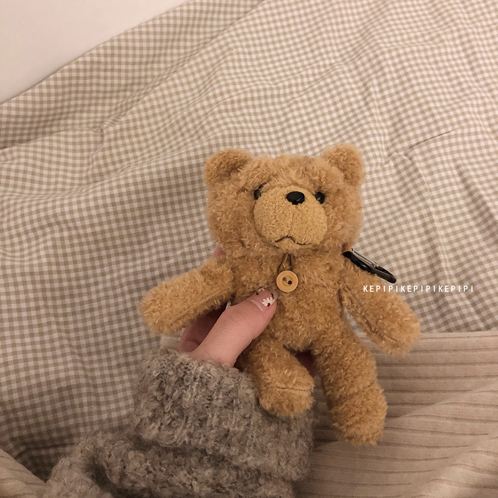 Cute doll three-dimensional little brown bear suitable for airpods protective sleeve Apple generation pro wireless earphone shell 3 generation 2 generation