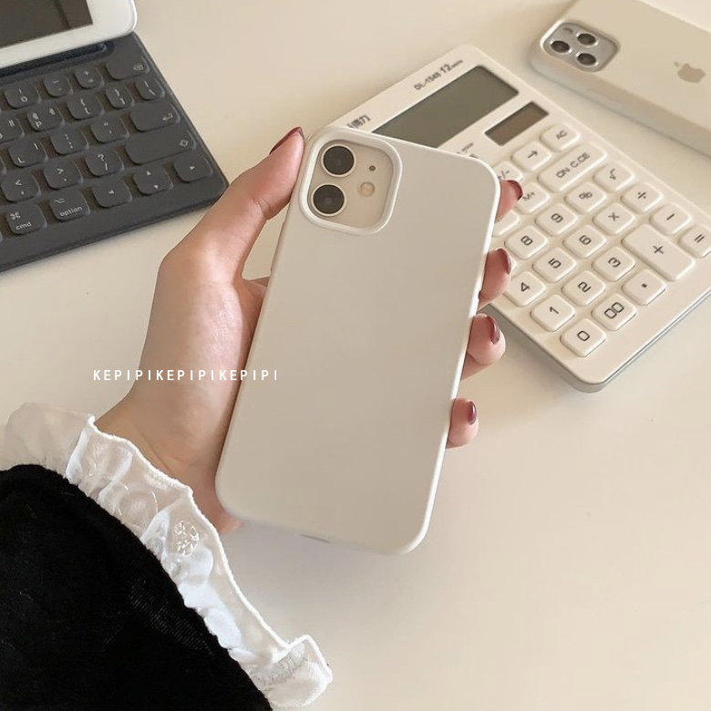 Warm color temperament autumn and winter solid color liquid suitable for iPhone12 Apple 11 mobile phone protective shell x 8plusxsmax all-inclusive