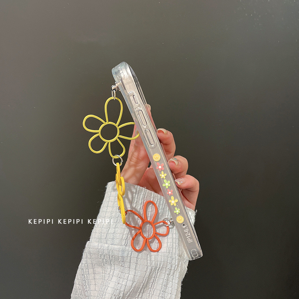 Japanese and Korean ins wind summer flower chain x apple 11 mobile phone protective case suitable for iPhone12promax simple girl