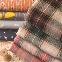 Scottish plaid flannel brushed cotton cloth autumn and winter shirt dress skirt bedding handmade diy fabric