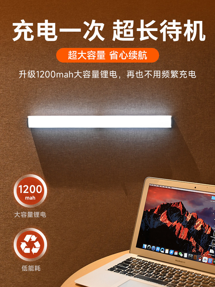 Intelligent Wireless Charging Human Body Sensor Night Light, No Wiring Required, Home Use, Night Corridor, Wardrobe, Cabinet Led Light Strip