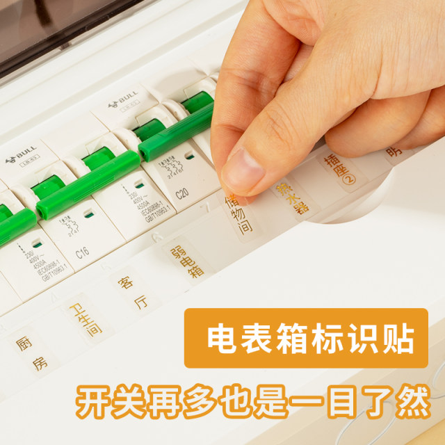 Light luxury, weak electric meter box, sticker switch logo, household ...
