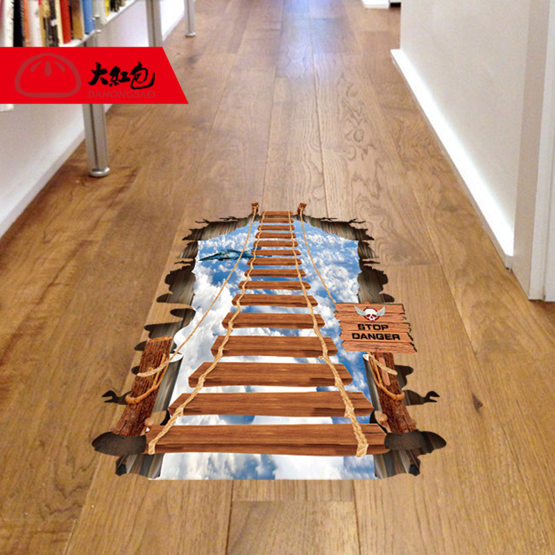 Magic Floor Stickup Cute Creative Wall Stickler Bedroom Modern Living Room Self-Glued Floor Sticker Ground Flawless Adornment