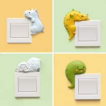 Zodiac switch stickers animal cartoon style modern simple wall stickers Nordic wall switch stickers creative