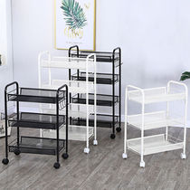 Wholesale beauty trolley iron mesh rack wheeled bathroom multi-layer storage rack tool car beauty salon special car