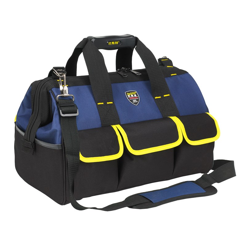 Multifunction thickened large number lift maintenance work with rubber bottom rear canvas hardware Home electrician bag