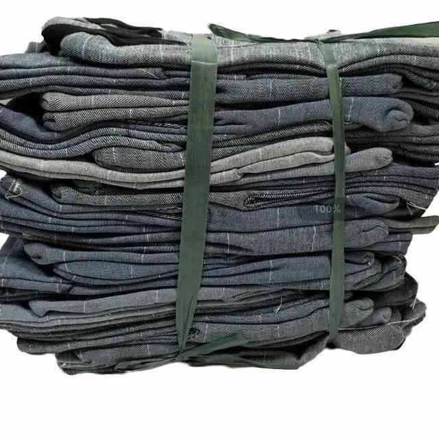 Double Layer Lan Thickened Denim Cloth Canvas Gloves Abrasion Resistant Worker Construction Labor Protection Gloves Affordable