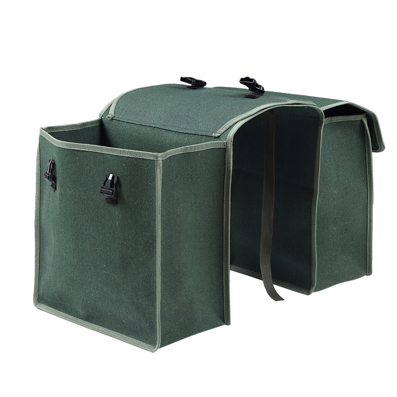 Rear Carriage Black Canvas Electric Car Satchel Electric Motorcycle Motorcycle Carry Bag Satchel Large Capacity Side Box-Taobao