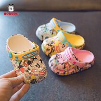 Chinese Wind Slippers Seaside women Children muted silent summertime cool nets Red bursting with a small crowdsourced high level of design