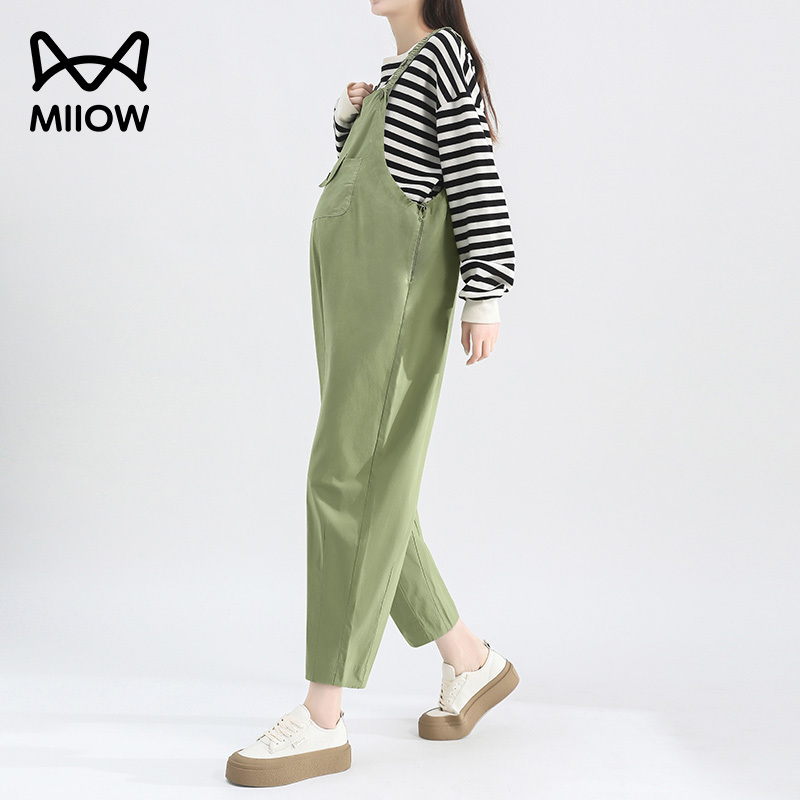 Maternity Overalls for Spring and Autumn, Casual Outerwear, Spring 2026 New Wide-Leg Pants, Suspender Pants, Long Pants, Spring Wear