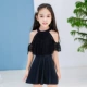 Đồ bơi cho trẻ em của cha mẹ trẻ em gái lưới ren trẻ em người lớn với áo cánh tay che eo ngắn tay là mỏng - Bộ đồ bơi của Kid đồ bơi nàng tiên cá