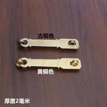 Antique pure copper lock old-fashioned door buckle padlock Chinese style all-copper door nose lock solid wood door hasp door latch door bolt