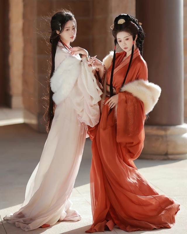 Plus-Size Hanfu for Women, Fat Mm, Straight Hem, Traditional Style, Cross-Front, Slimming, Princess Style, with a Train, Stunning Ancient Costume 100kg