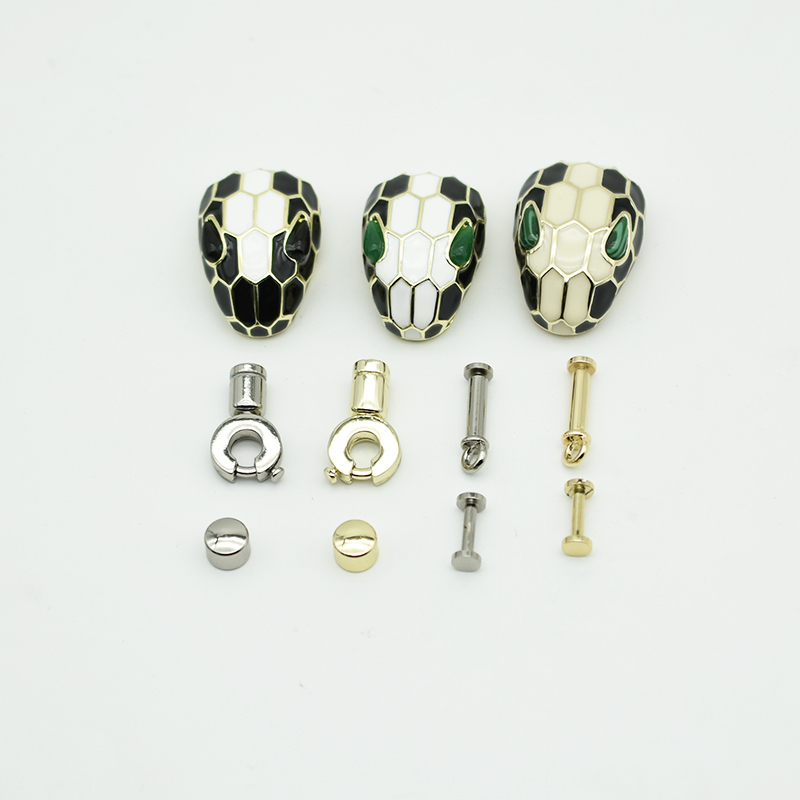 Suitable for Bulgari Bag Accessories, Snake Head Bag Accessories, Single Purchase, High-End Metal, Non-Fading Dumbbell Nut Buckle