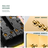 Переключатель, ретро металлическая настенная световая панель, легкий роскошный стиль