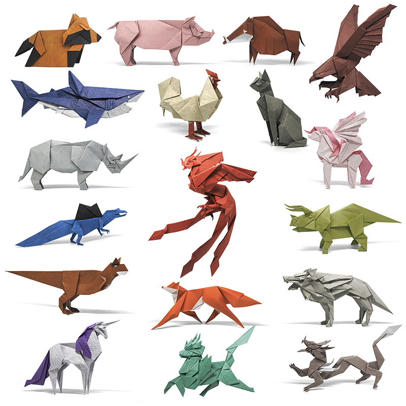 Tuo Kai Ming's Origami Collection: Phoenix, Chinese Dragon, Unicorn, Ultra-Complex Chinese Original Origami, between Folds Tuo Kai Ming's Origami Collection: Phoenix, Chinese Dragon, Unicorn, Ultra-Complex Chinese Original Origami, between Folds