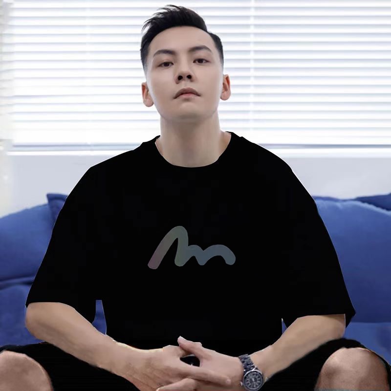 Hong Kong Trendy Brand Short-Sleeved T-Shirt for Men and Women, New Summer Reflective Gradient Print Loose Half-Sleeve Large Size Pure Cotton Top Hong Kong Trendy Brand Short-Sleeved T-Shirt for Men and Women, New Summer Reflective Gradient Print Loose Half-Sleeve Large Size Pure Cotton Top