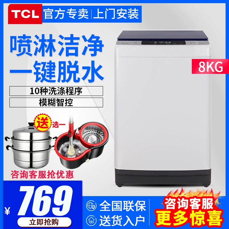 Máy giặt tự động đá quý màu đen TCL XQB80-1578NS - May giặt