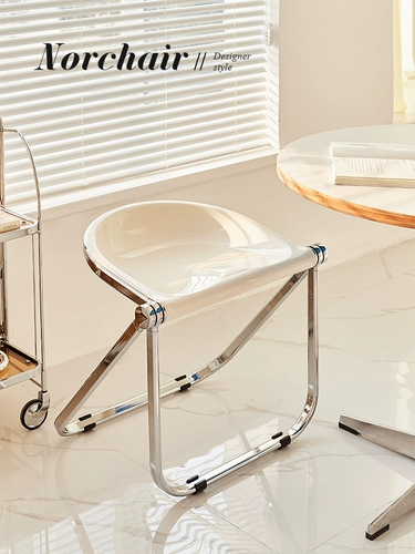 Интернет -знаменитость ins -green складной стул в северном творческом портативном маленьком табурет