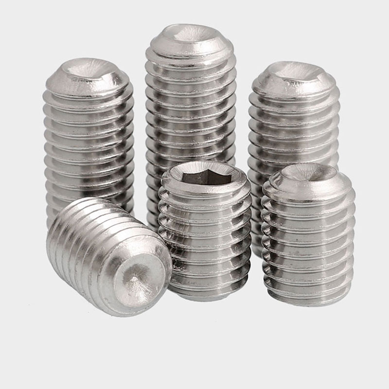 M2M2 5M3M4M5M6M8M10M12 304 stainless steel hexagon socket concave end fastening screw headless machine meter