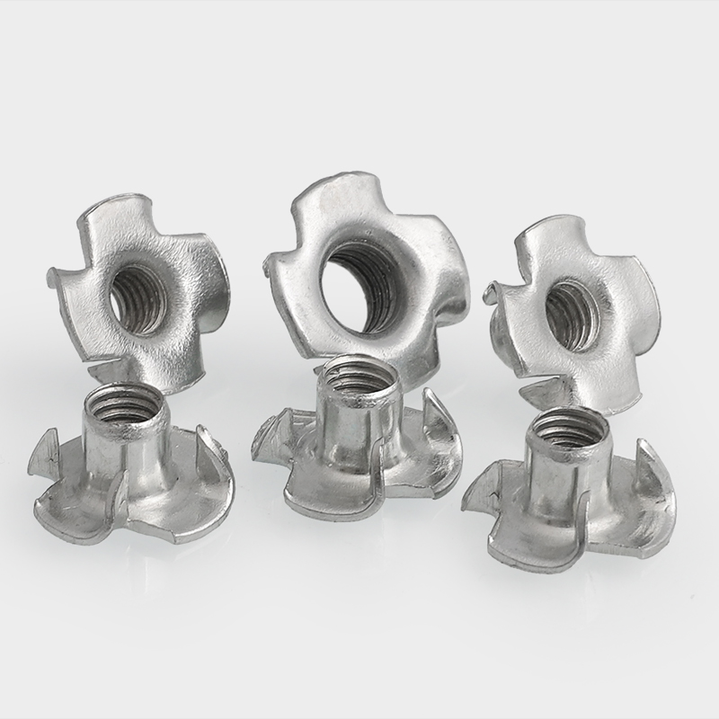 Four-claw nut claw nut wood inlay nut furniture four-claw screw M4M5M6M8M10M12