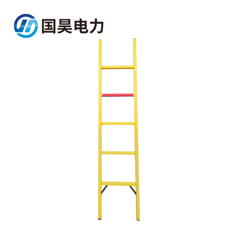 Guohao Electric Insulation Square Tube Single Ladder Electric Fiberglass Ladder Straight Ladder Engineering Ladder Repair Ladder Insulation Ladder