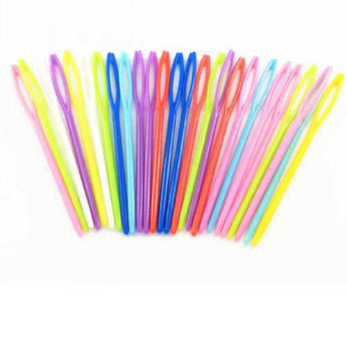 Color plastic needle Sweater thread suture closure needle needle Child safety needle Fluff needle Kindergarten manual DIY