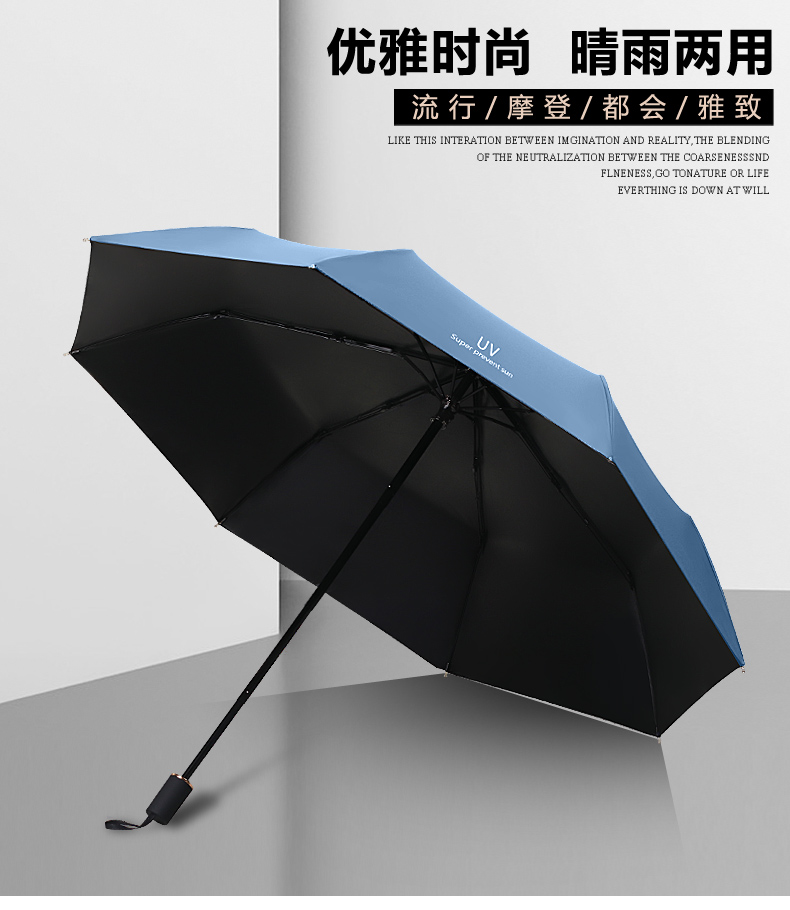 晴雨两用，加大伞面：NexyCat 全自动折叠黑胶晴雨伞 12.8元起包邮 买手党-买手聚集的地方