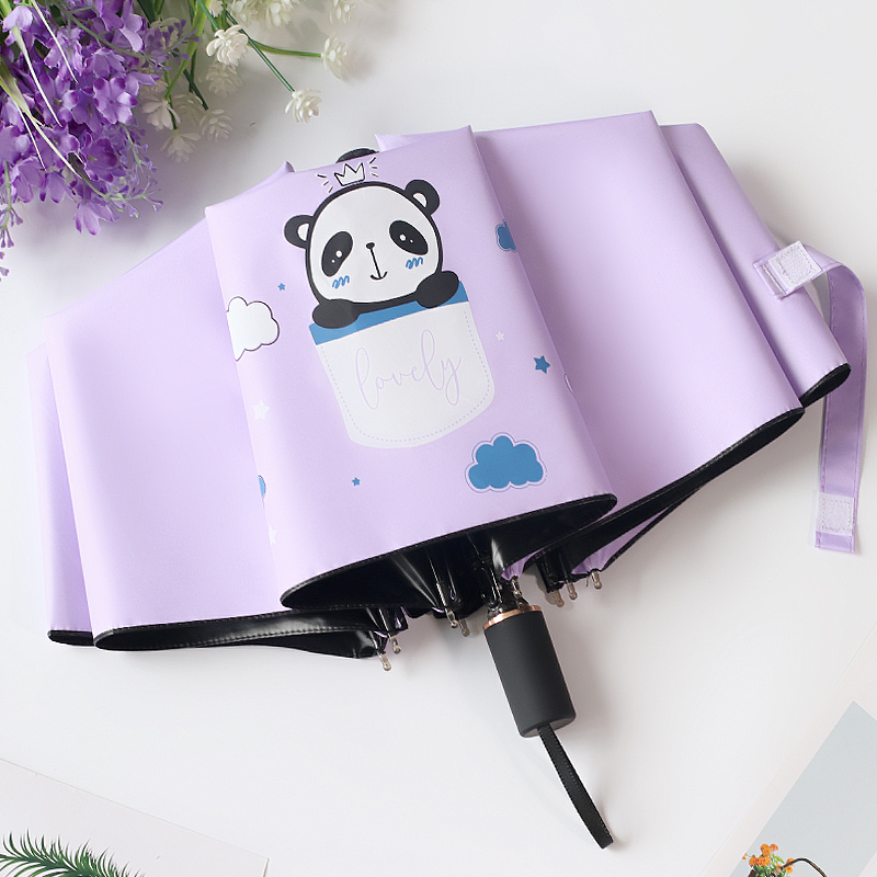 Umbrella Woman Little Fresher INS Creative Cute Cartoon Student Girl's Heart shading and sunny and rainy and sunscreen umbrellas