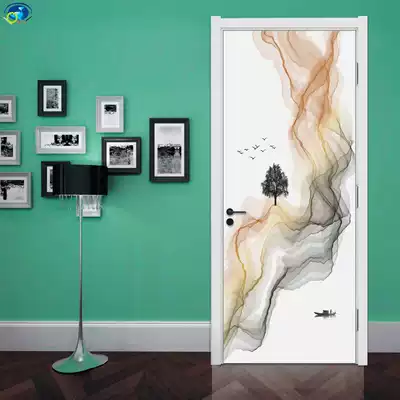 HD pattern wooden door custom bedroom solid wood composite door Creative door powder room door Kitchen door paint door Kindergarten door