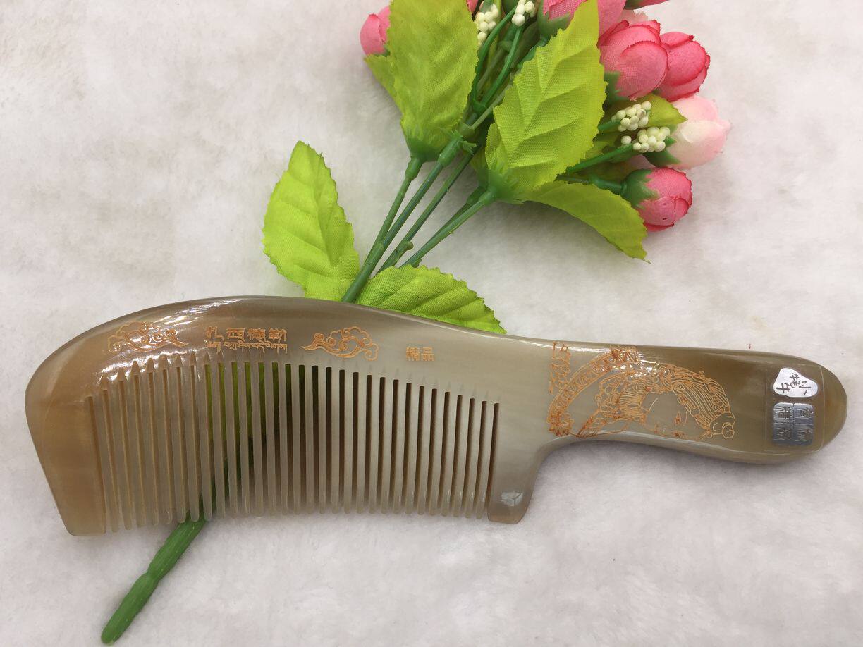 Tibetan ethnic Yak angular comb thickening fine angle comb carved beautifully