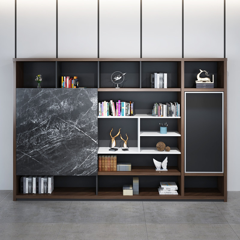Office background cabinet File cabinet Wooden wall cabinet Data cabinet Storage cabinet Wall bookcase Display cabinet