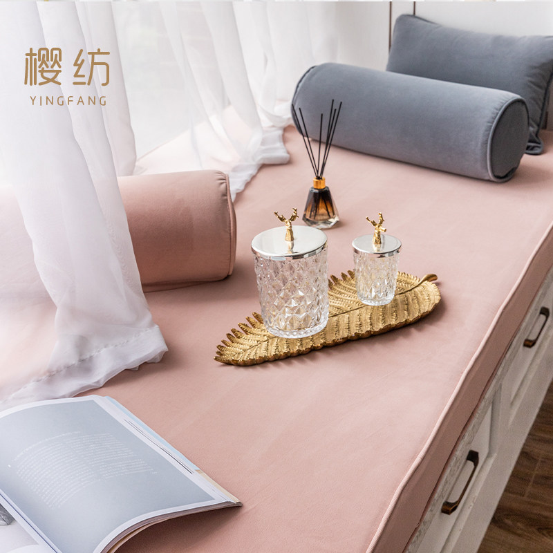 Light luxury Northern Mink series gray floating window pad bedroom bedroom balcony tatami pad card seat booking