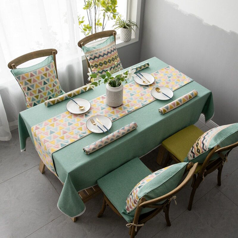 Modern minimalist dining room table cloth rectangular home tea table Cushion Dae Lace Dust dust cover Nordic Table Flag Table Mat 