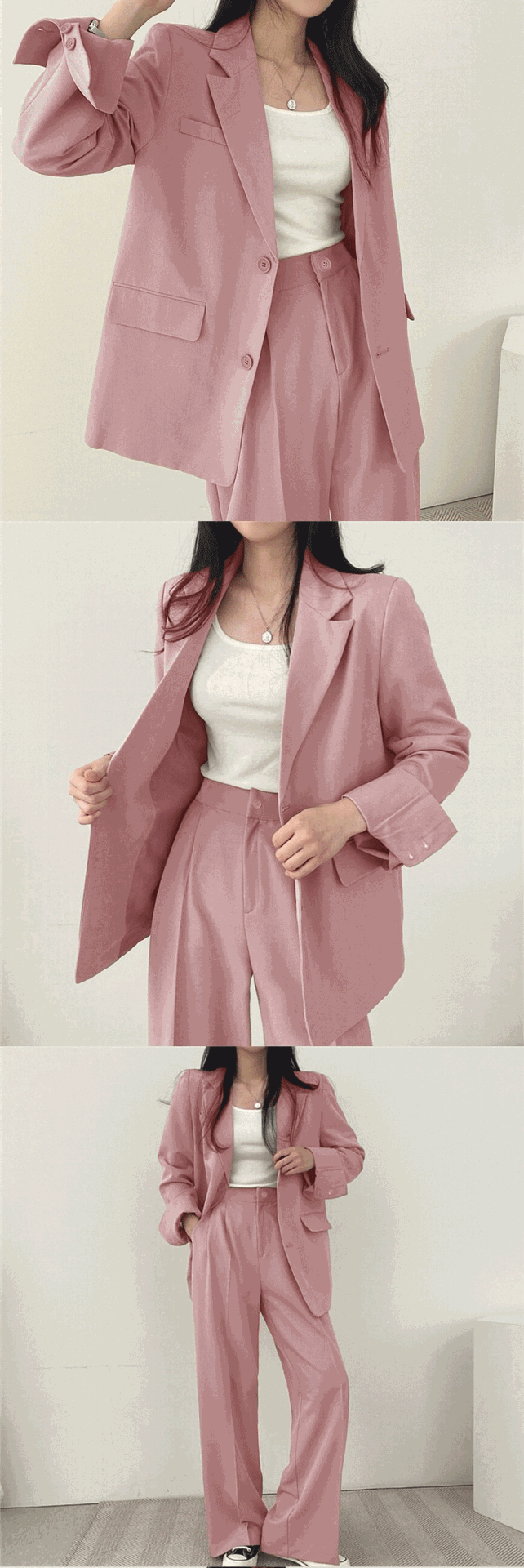 Трансграничная торговля, розовый пиджак классического кроя, осенний дизайнерский комплект, тренд сезона              