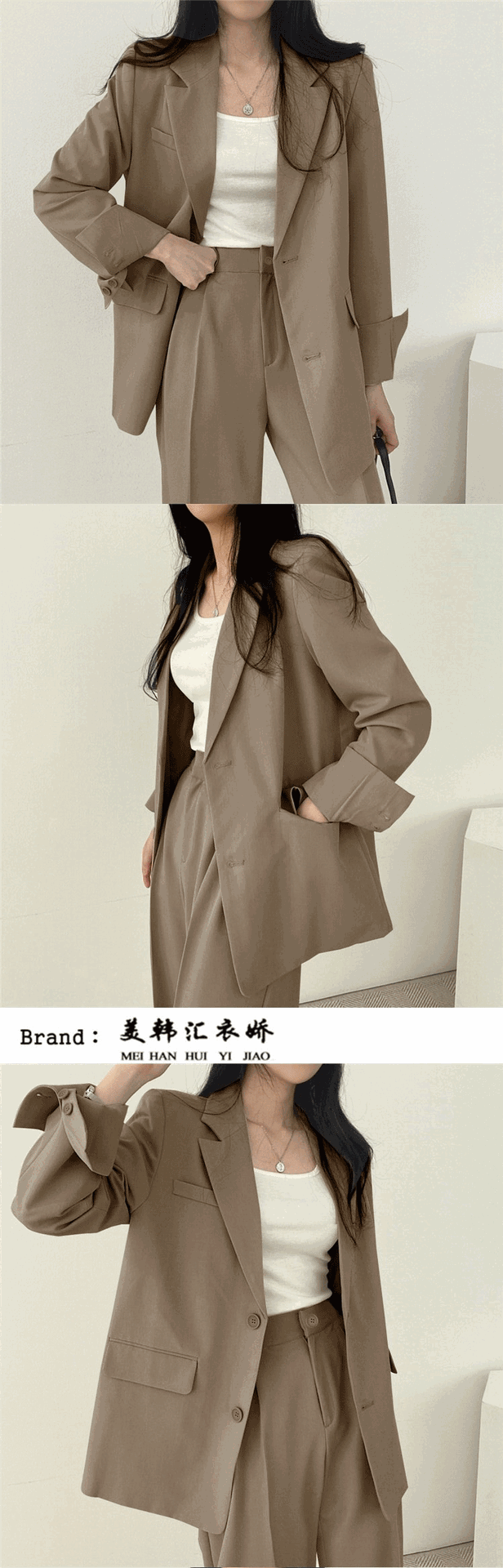 Трансграничная торговля, розовый пиджак классического кроя, осенний дизайнерский комплект, тренд сезона              