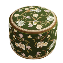 Ran Yi living room pouf new Chinese style floor cushion lazy sofa coffee table footrest shoe changing stool removable and washable Qingtang