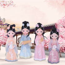 Ancient costume Hanfu girl small ornaments court Gege ornaments ancient style Doll Girl heart room layout home desktop