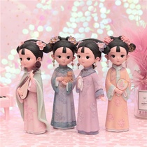 Palace Gege ornaments ancient costume Chinese clothes girl small ornaments court ancient style Doll Girl heart room desktop layout