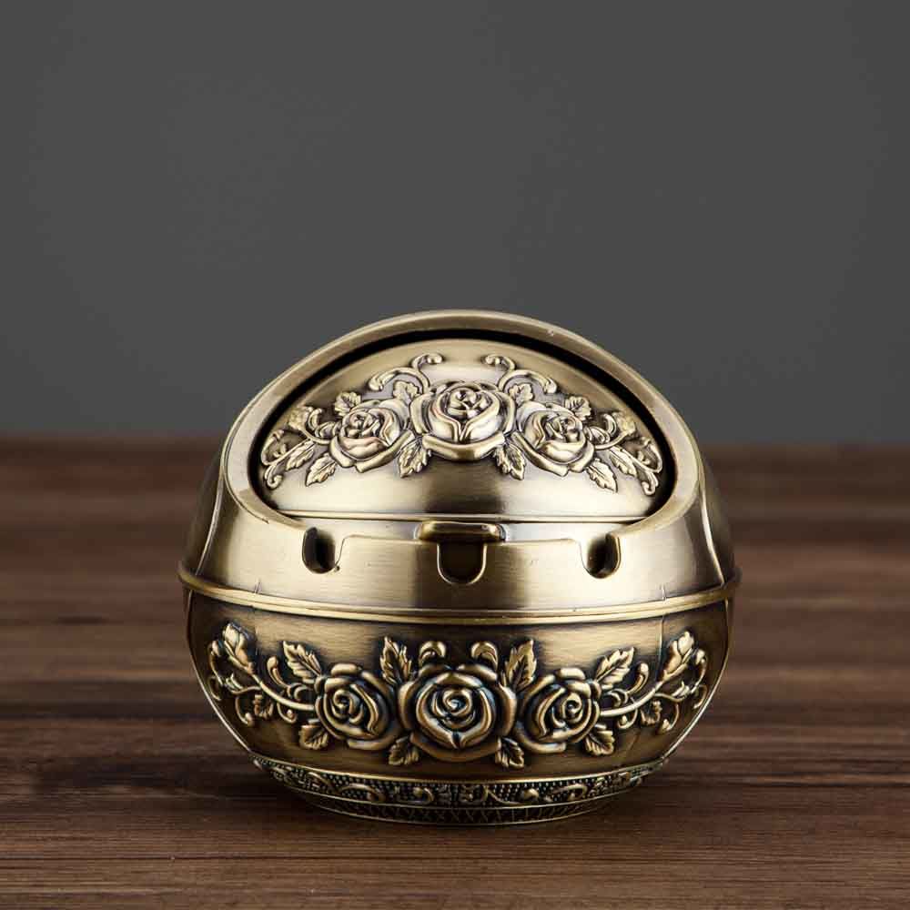 Rhinoceros, European - style ashtray wind belt cover metal sitting room tea table individuality creative furnishing articles household gift from smoke