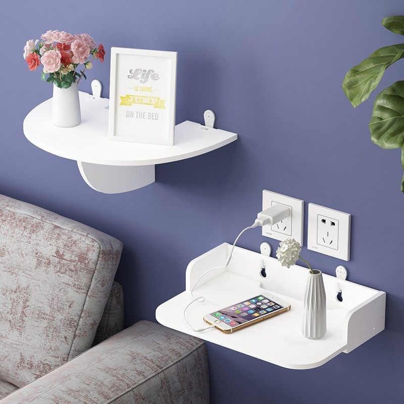 Projector wall bracket non-perforated wall bracket folding household seamless tray machine box storage