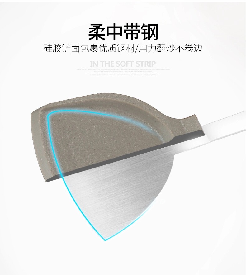 Кангбар силиконовый Жарить в раскаленном масле лопата шпатель высокотемпературные домой нержавеющей стали не больно горшок палка горшок специальный 