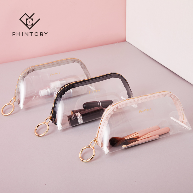 Phintory Makeup Pack in Wind Superfire Lolita Red Transparent Jelly Portable to Simple Toilet Collection Pack