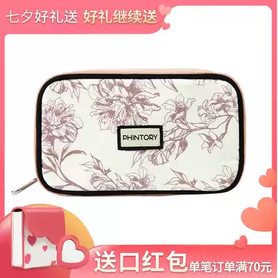 phintory ID bag Portable small travel portable passport manual Multi-function multi-layer hand-carried canvas bag