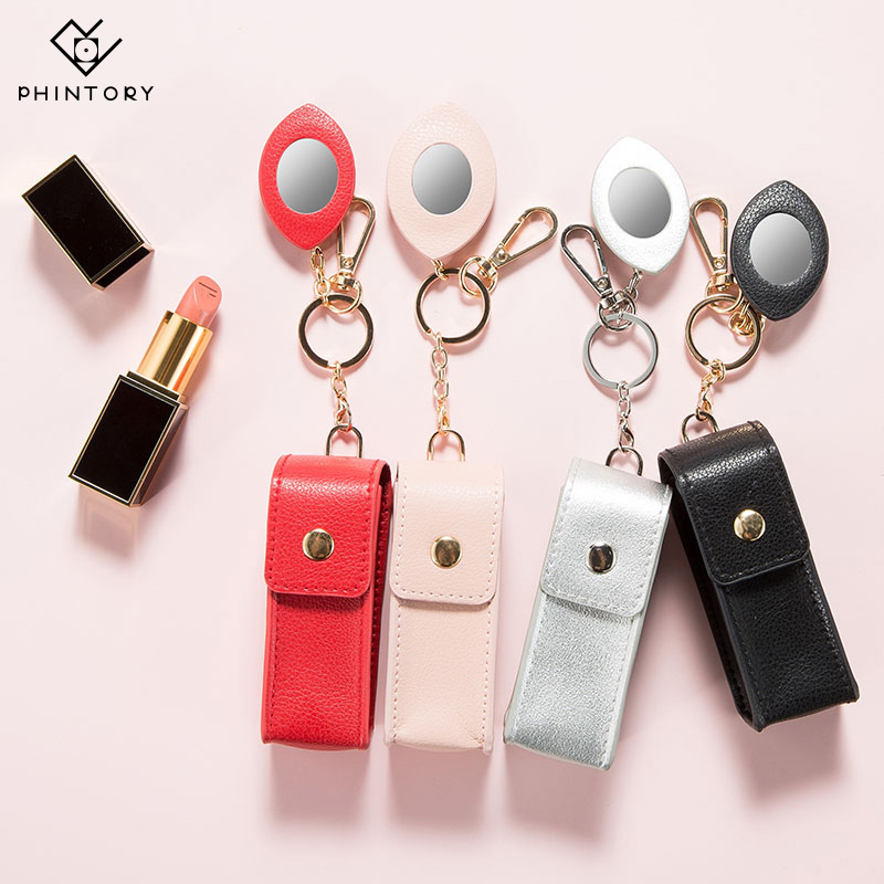 phintory with mirror lipstick red packet mini small number portable minima with a hand hanging key tonic makeup