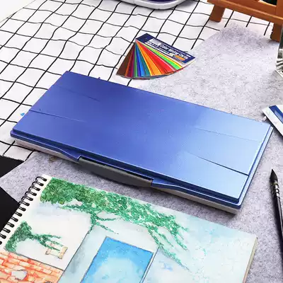 Meijiele watercolor paint box student watercolor art palette Chinese painting moisturizer box pigment storage box 18 grid 24 grid 33 grid portable paint box packaging box
