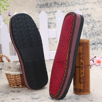Ruzi cow shoe sole beef tendon non-slip wear-resistant hand-woven woolen cotton slippers sponge upper lining material package