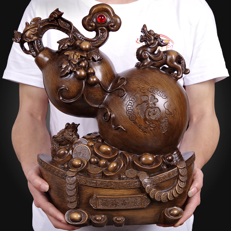 Gourd Pendulum piece Poly Treasure Basin Ruyi Feng Shui Recruiting room Home furnishing Qiao relocating Gift Wine Cabinet Decoration