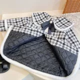 Демисезонная стеганая хлопковая куртка для девочек, в западном стиле, коллекция 2022, в корейском стиле